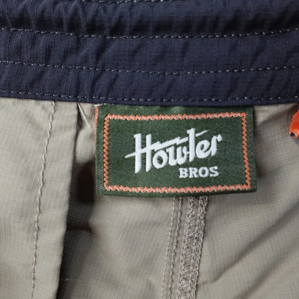 Howler Brothers Horizon Hybrid Shorts Mens 32 Khaki Nylon Ripstop Fishing